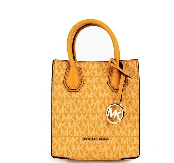 Τσάντα χιαστί χιαστών Michael Kors Mercer XS Honeycomb με υπογραφή PVC North South Shopper