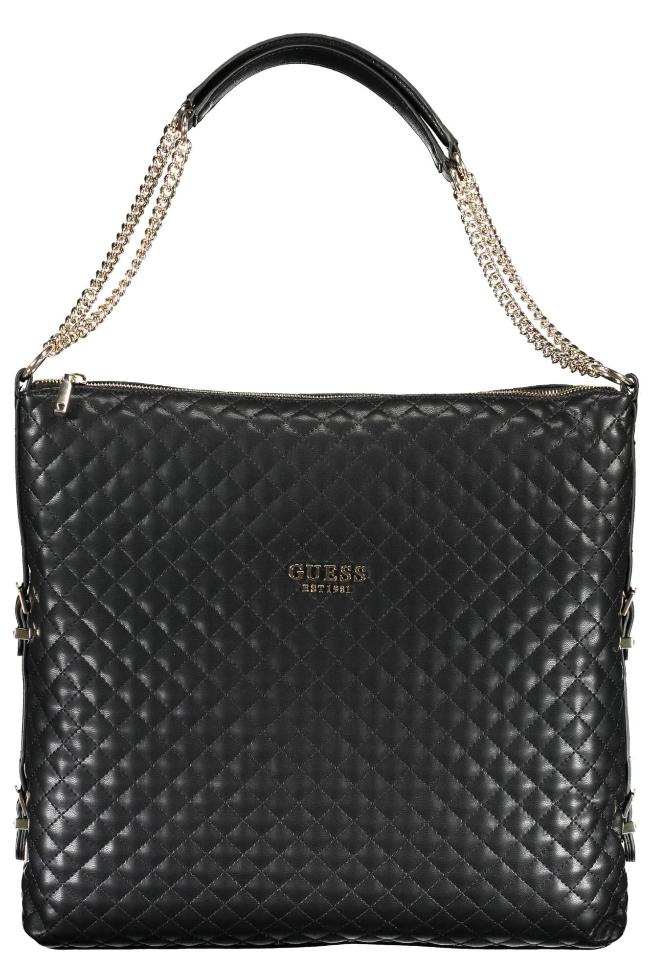 Guess Jeans Chic Two-Chain Black Shoulder Bag