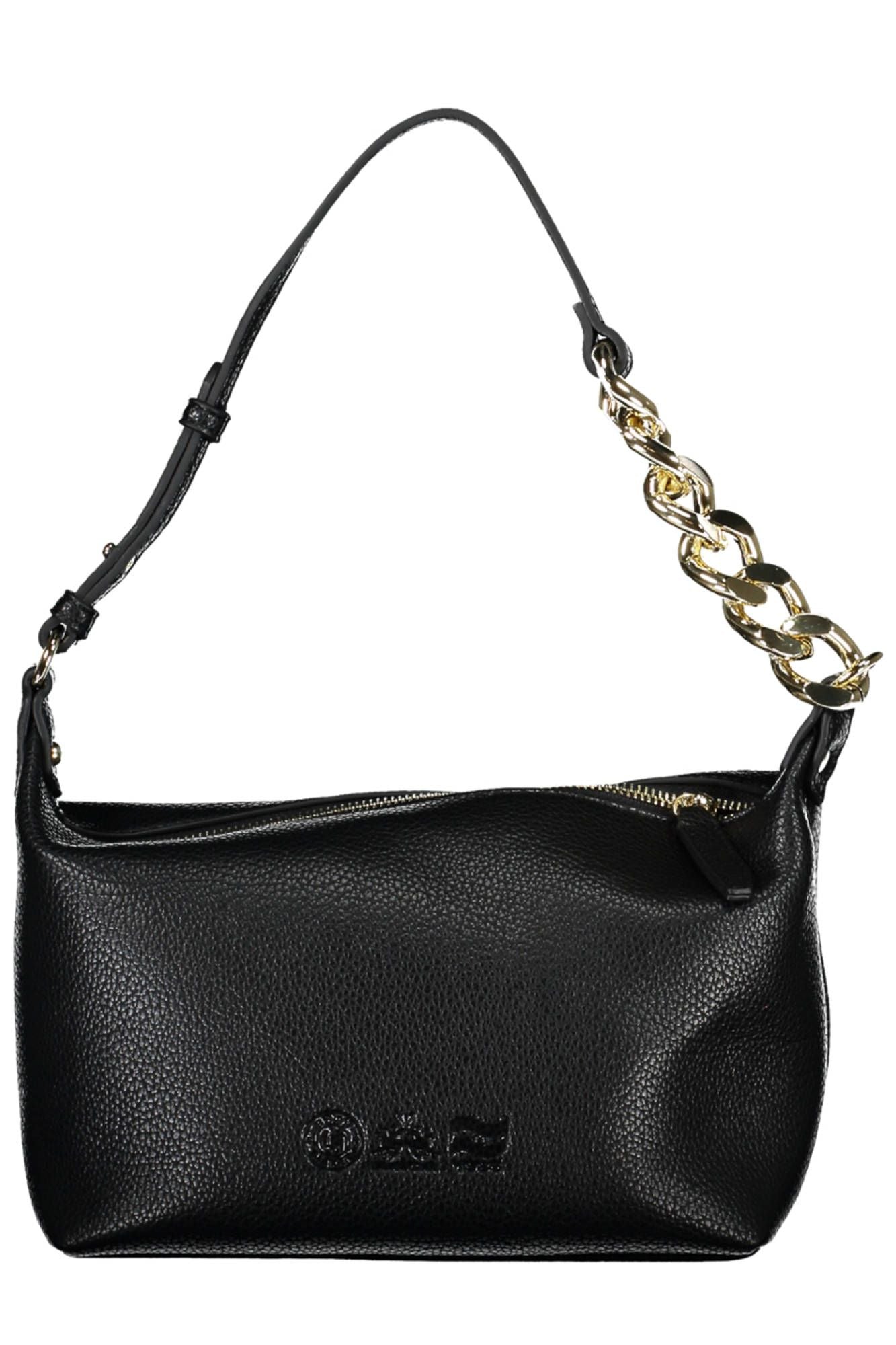 La Martina Chic Black Shoulder Bag with Contrasting Details