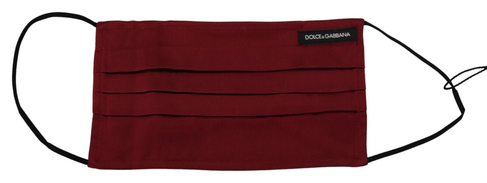 Dolce &amp; Gabbana Elegant Maroon Silk Πλισέ Μάσκα Προσώπου